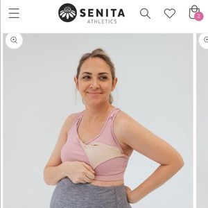 Senita Nursing Breastfeeding Sports Bra Go With The Flow XXL Blush
